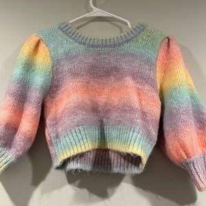 Shoulder pad mini sweater